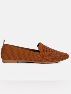 New London Rag Akili Woven Knit Textile Almond Toe Slip on Flats